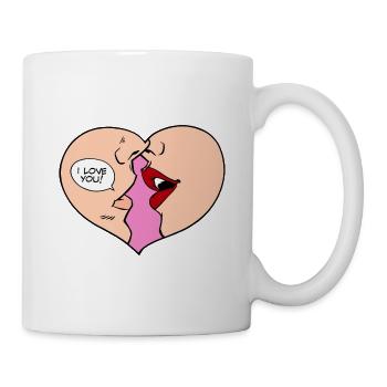 Je t'aime - Mug blanc - blanc - Droite