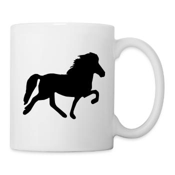 Icelandic Horse : Cheval de cheval de l’Islande Pony Merch - Mug blanc - blanc - Droite