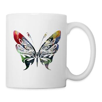 Papillon, insecte, papillon, cool, motif, animal - Mug blanc - blanc - Droite