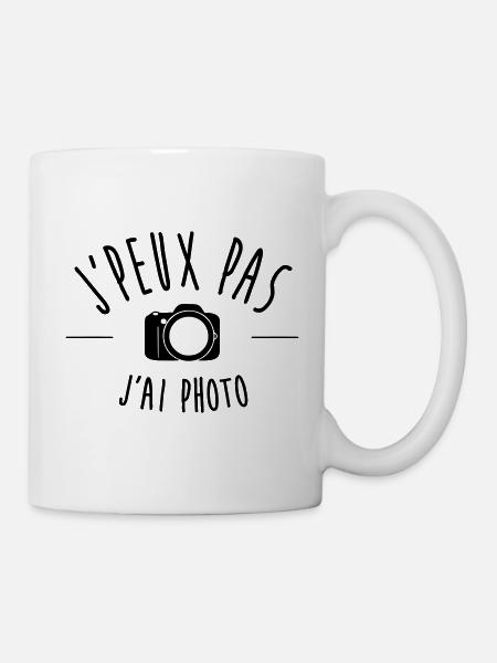 j'peux pas j'ai photo - Mug blanc - blanc
