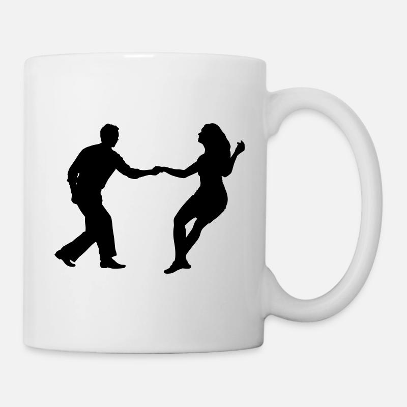 swing dancers - Mug blanc - blanc
