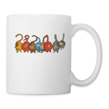 Katzen Cat - Tasse - Weiß - Rechts