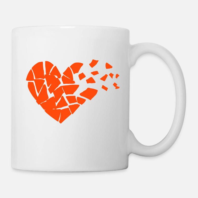 gebrochenes Herz - Tasse - Weiß