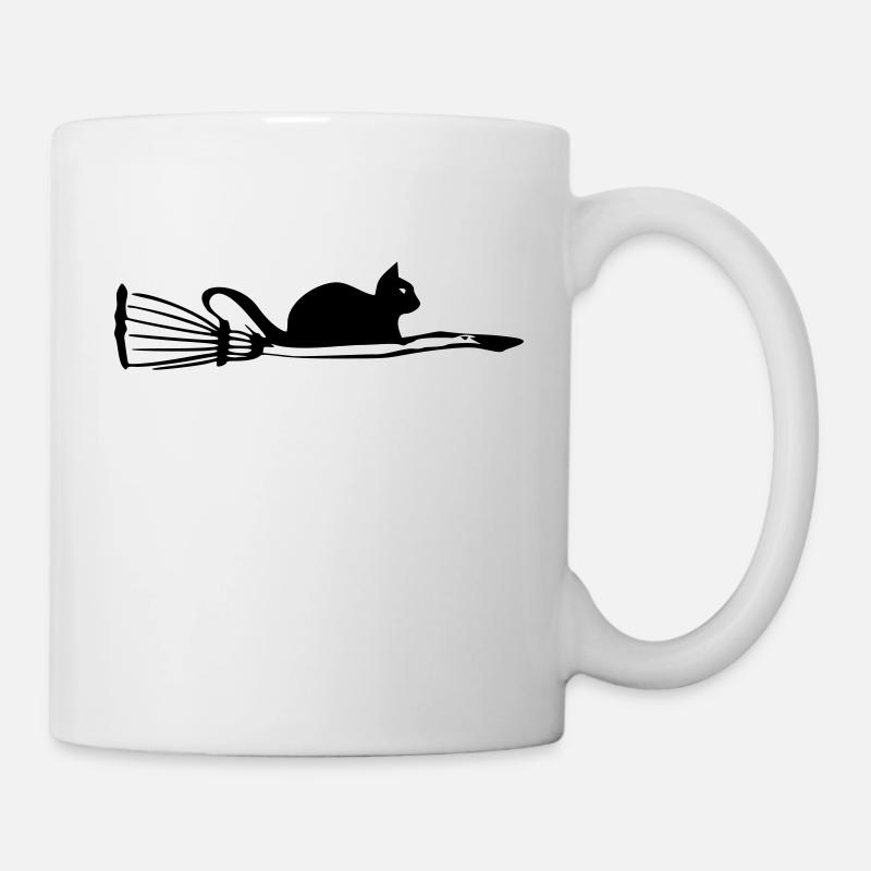 Cat with broom - Mug - white