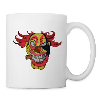 Clown d'horreur avec un cigare au look comique - Mug blanc - blanc - Droite