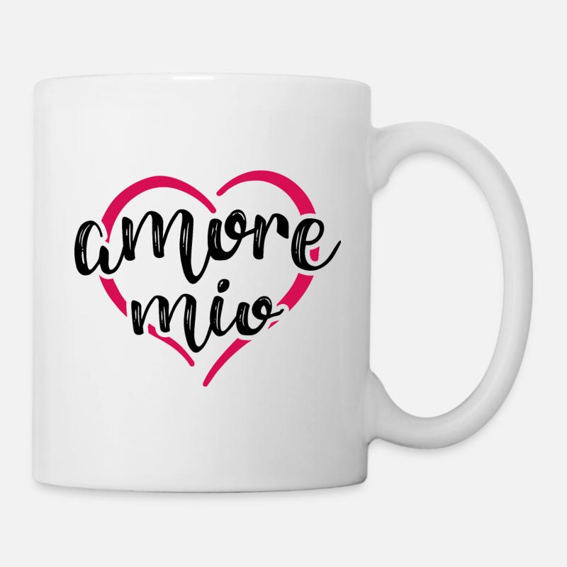 Amore mio dans le cœur - Mug blanc - blanc
