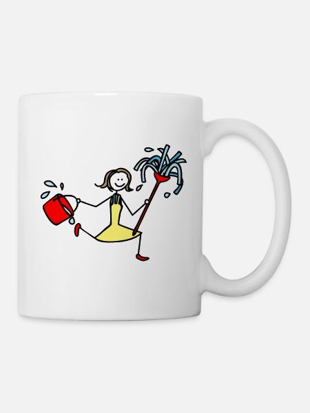 Putzfrau - Tasse - Weiß