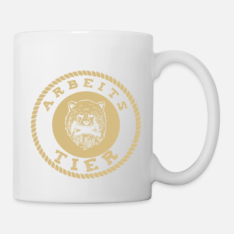 Arbeitstier Werkzeug - Tasse - Weiß