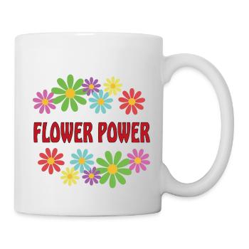 Peace World Peace Flower Power Gift 70s Love - Mug - white - Right