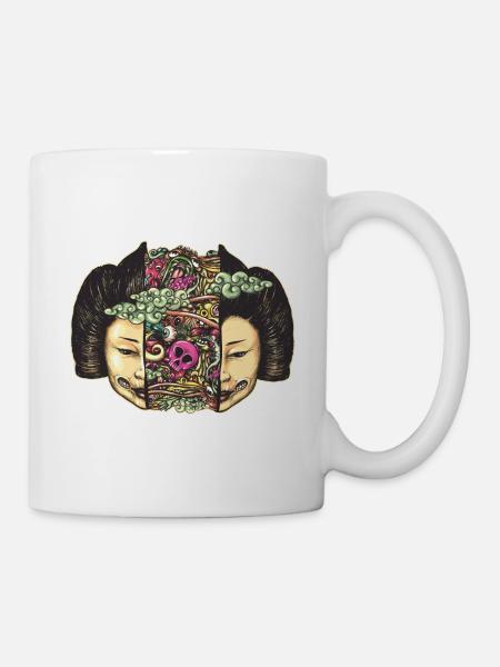 screalsplitdoodleflattranspglow - Mug - white