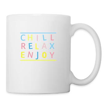 CHILL RELAX ENJOY - Mug blanc - blanc - Droite