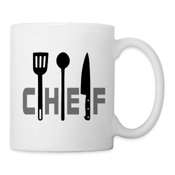 chef ustensiles - Tasse - Weiß - Rechts