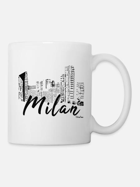 Skyline Milan als Geschenkidee - Tasse - Weiß