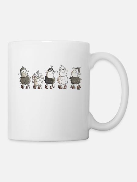 Funny Sheep - Schaf - Schafe - Tasse - Weiß
