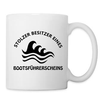 Bootsführerschein - Tasse - Weiß - Rechts