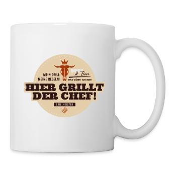 GRILL MASTER HERE THE CHEF GRILLS v1B - Mug - white - Right