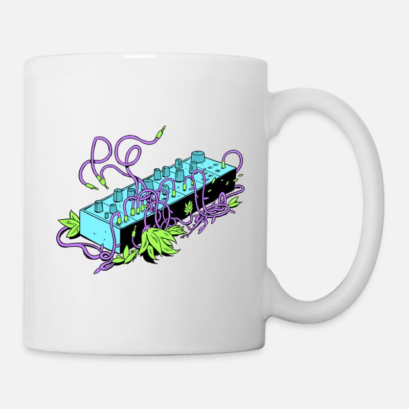 Synthétiseur Modulaire - Noir & Violet - Mug blanc - blanc