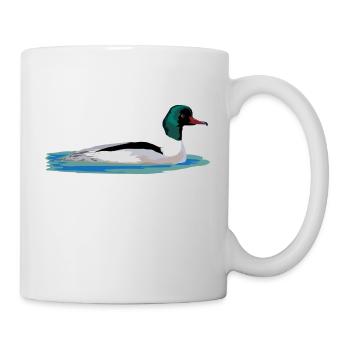 Gänsesäger - Tasse - Weiß - Rechts