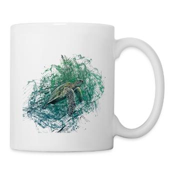 tortue - Mug blanc - blanc - Droite