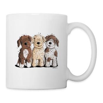Lagotto Romagnolo Trio I chien de dessin animé chien - Mug blanc - blanc - Droite