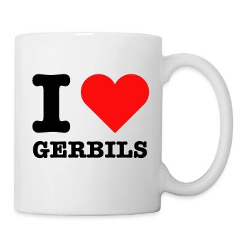 I Love Gerbils | Sweet race saying - Mug - white - Right