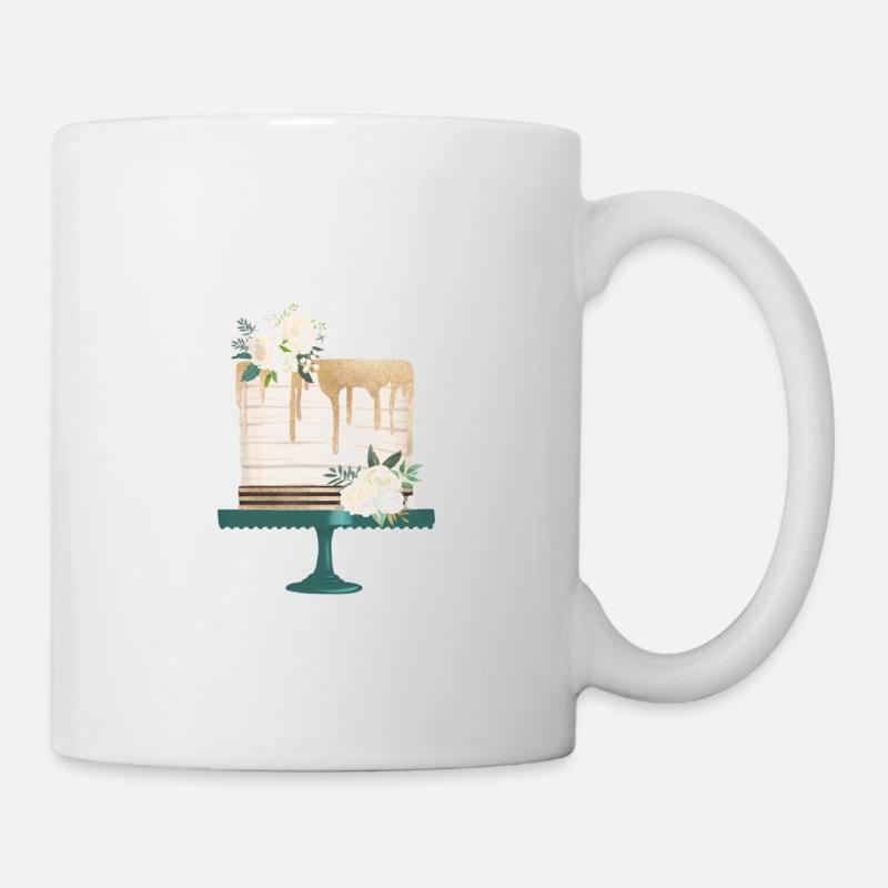 Personalisierbar Torte Design - Tasse - Weiß