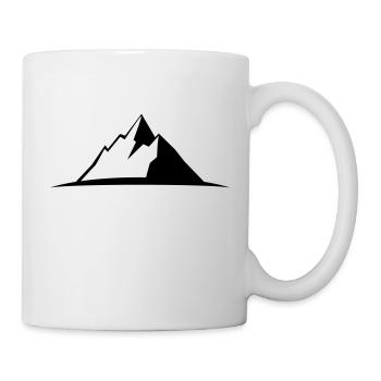 Silhouette, montagne, chaîne de montagnes, randonnée, nature, alpinisme - Mug blanc - blanc - Droite