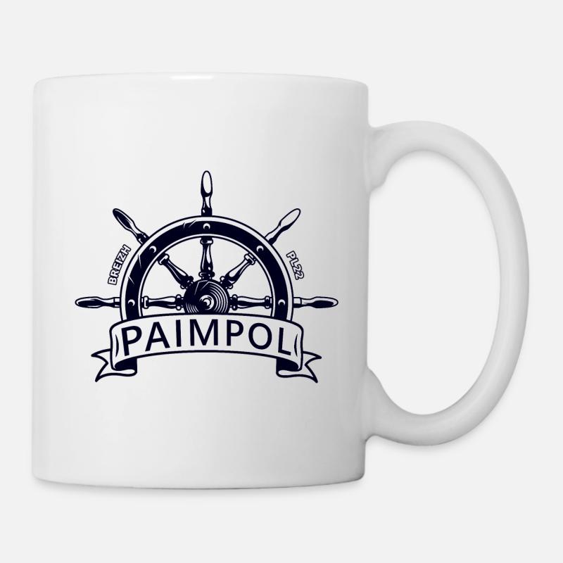Paimpol Breizh PL22 Barre de Gouvernail - Mug blanc - blanc