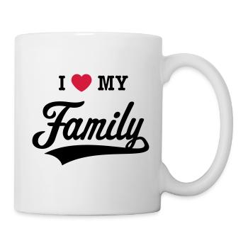 I Love My Family! (J'Aime Ma Famille ! / 2C) - Mug blanc - blanc - Droite