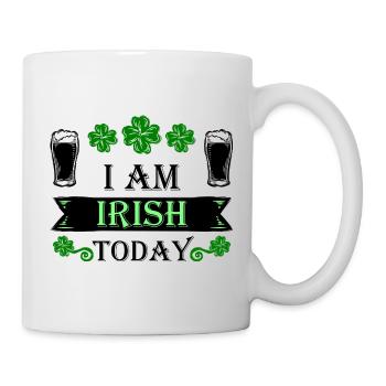 Irish Pub I Am Irish Today - Tasse - Weiß - Rechts