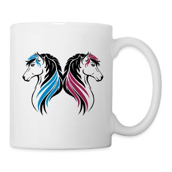 Horse funny gift idea horse pony riding love - Mug - white - Right