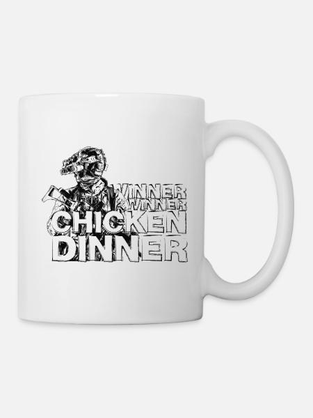 Winner Winner Chicken Dinner Gamer Geschenk - Tasse - Weiß