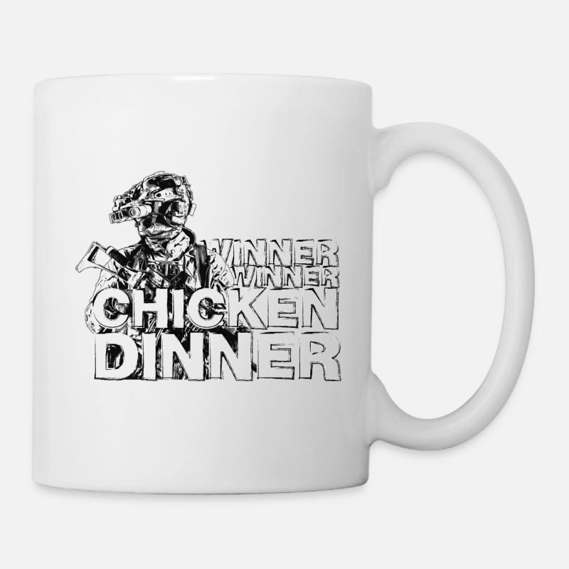 Winner Winner Chicken Dinner Gamer Geschenk - Tasse - Weiß