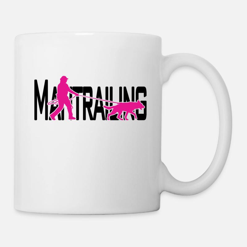 Mantrailing pink / black - Mug - white