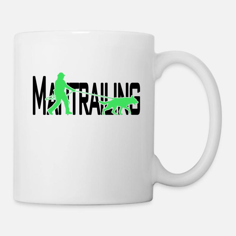 Mantrailing noir / vert - Mug blanc - blanc