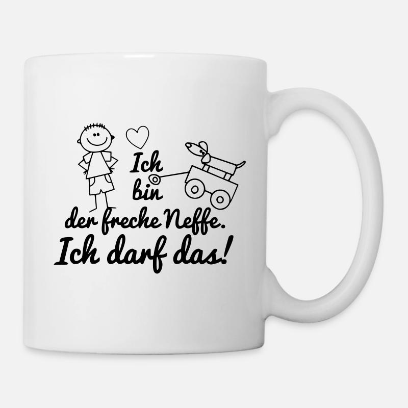 Ich bin der freche Neffe ich darf das - Tasse - Weiß