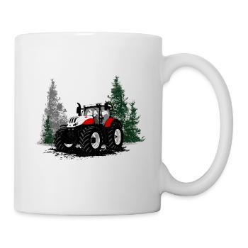 Traktor - Schlepper - Landwirt - Bauer - Tasse - Weiß - Rechts