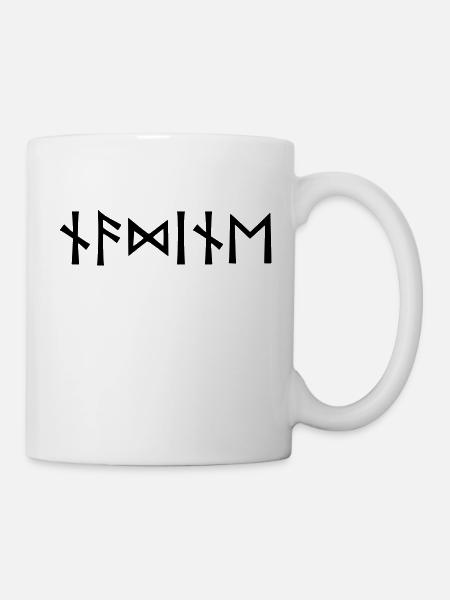 Name - Nadine - in Runen - Tasse - Weiß