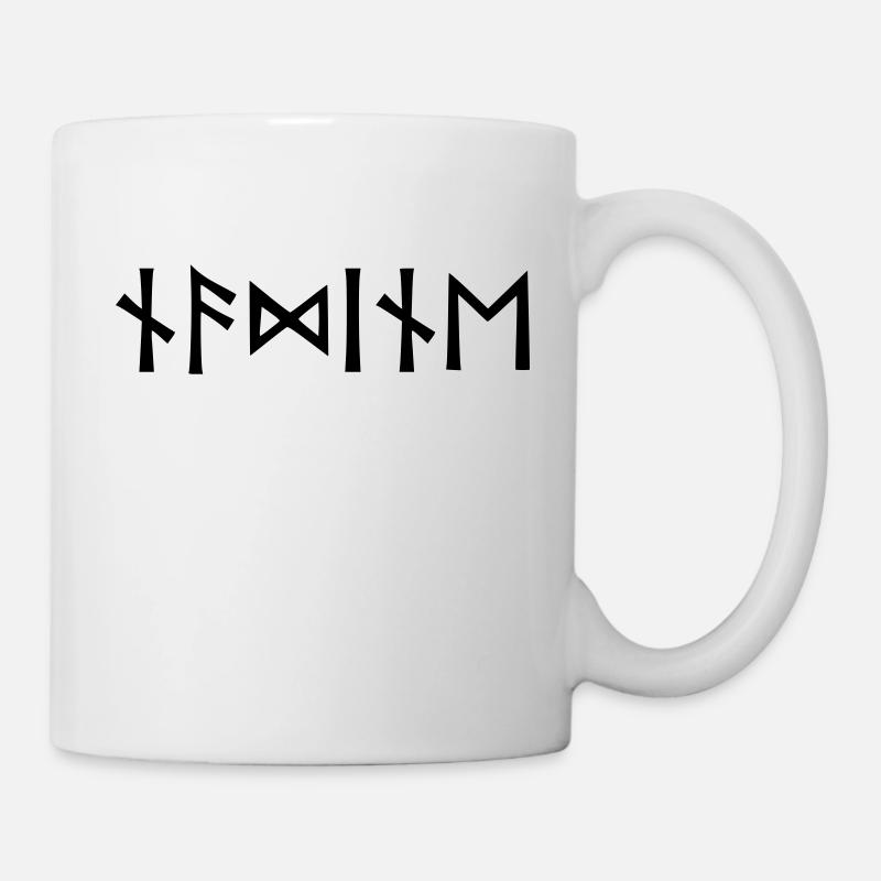 Name - Nadine - in Runen - Tasse - Weiß