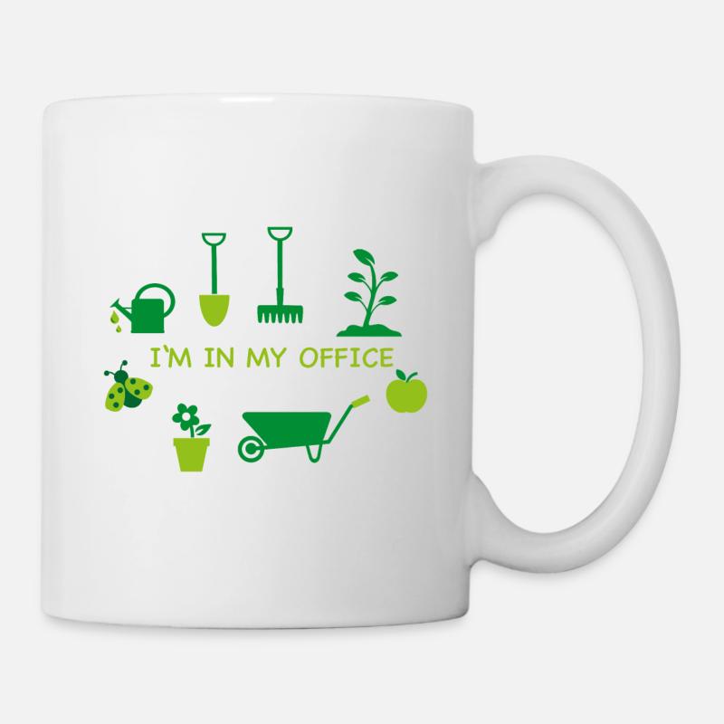 Jardin - je suis dans mon bureau - Mug blanc - blanc