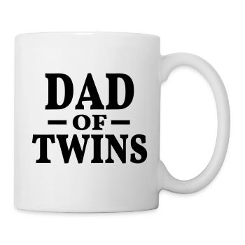 Twins father daddy twin father parents dad - Mug - white - Right