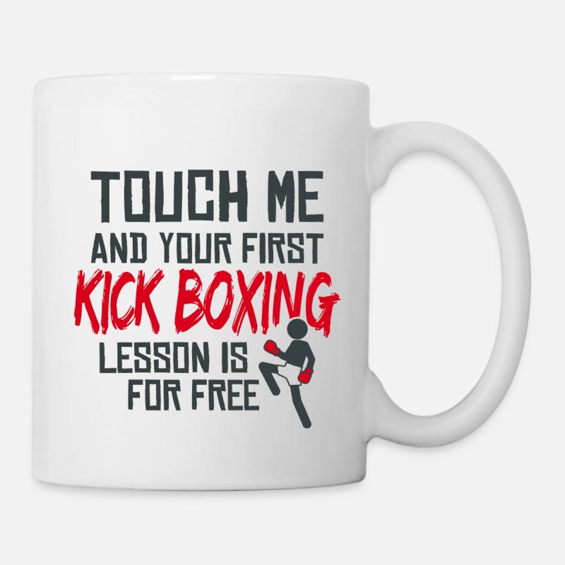 Kickboxing drôle Kickboxing boxe Kick Boxing - Mug blanc - blanc