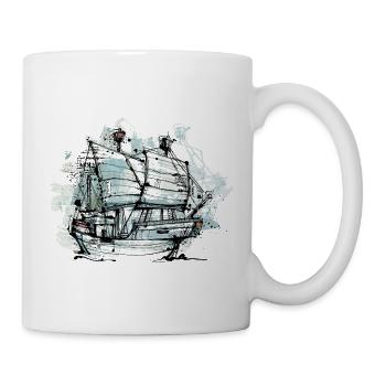 Vieux rouage - Mug blanc - blanc - Droite