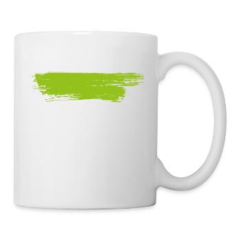 Farbe Klecks Spritzer Maler Geschenk bunt Strich - Tasse - Weiß - Rechts