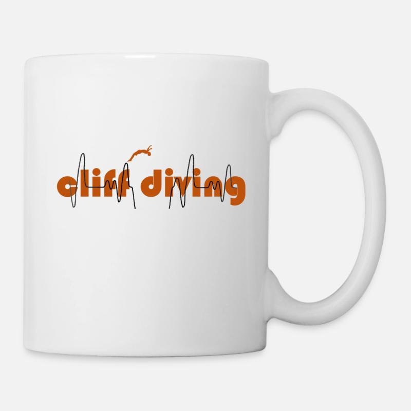 Cliff diving heartbeat cliff diving tower jump - Mug - white