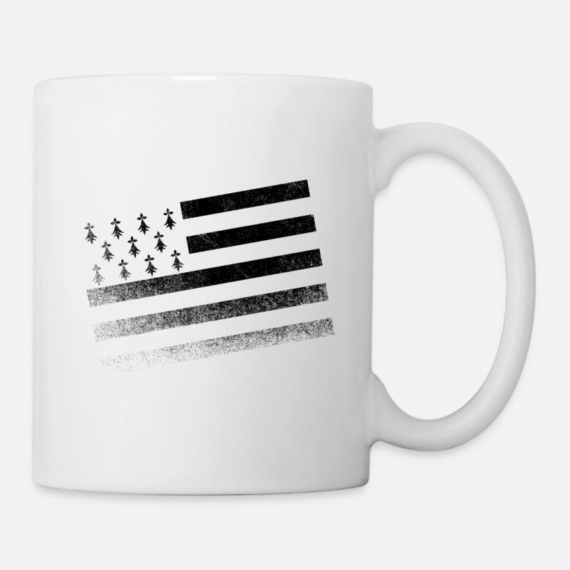 Bretagne Flagge - Tasse - Weiß