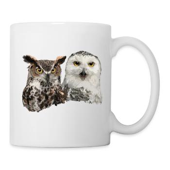 Snowy Owl and American Owl - Mug - white - Right