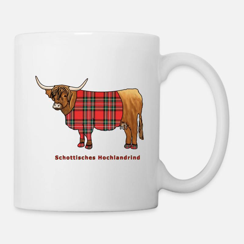Schottisches Hochlandrind - Tasse - Weiß