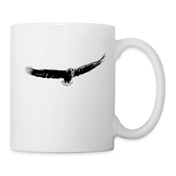 Vol à voile d'aigle - Mug blanc - blanc - Droite