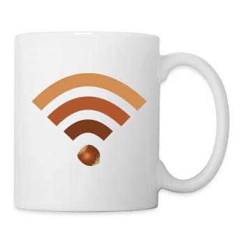 wifi haselnuss - Tasse - Weiß - Rechts
